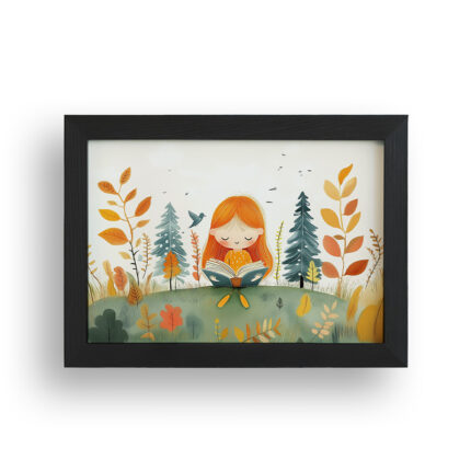The Cozy Reader: Autumn Vibes Wall Frame