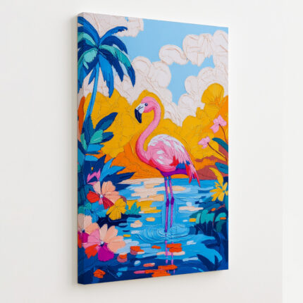 Flamingo Reverie - Canvas Painting by Paper Pajama Company