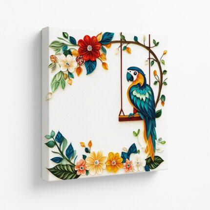 Floral Swing - Canvas Painting by Paper Pajama Company