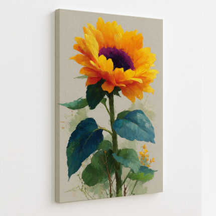 Sunflower Charm - Canvas Painting by Paper Pajama Company