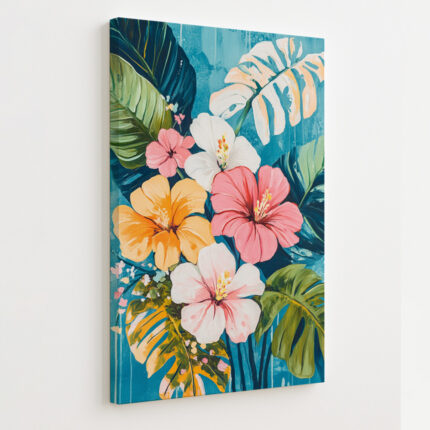 Tropical Hues - Canvas Painting by Paper Pajama Company