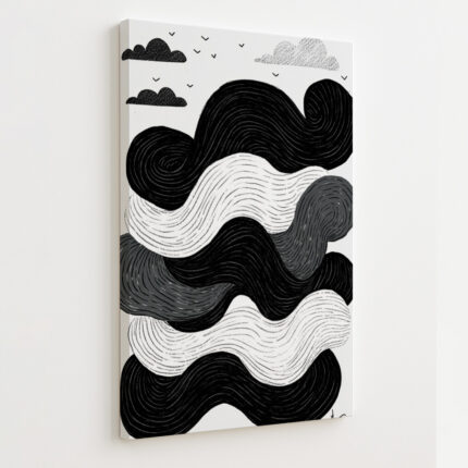 Wave Layers - Canvas Painting by Paper Pajama Company