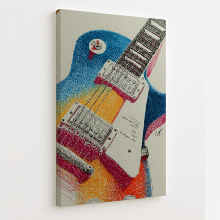Vintage Strings - Canvas Painting by Paper Pajama Company