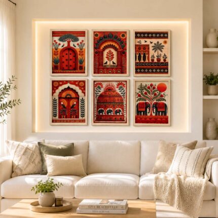 Red Madhubani